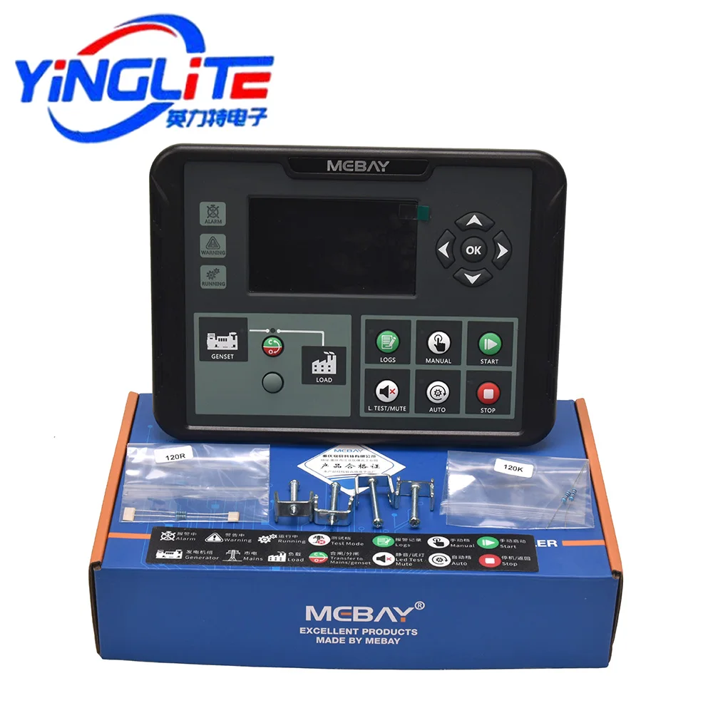 DC100D Mebay Generator Set Parallel Controller Diesel Generator Engine LCD Control Board CAN Communication Interface DC102D