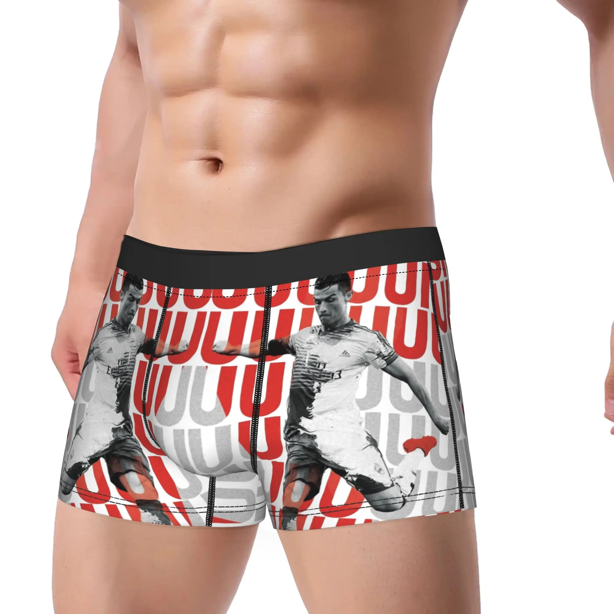 

Novelty Boxer Shorts Panties Briefs Men Siuuuuuu C Ronaldos Football Underwear Soft Underpants for Homme M-XXL
