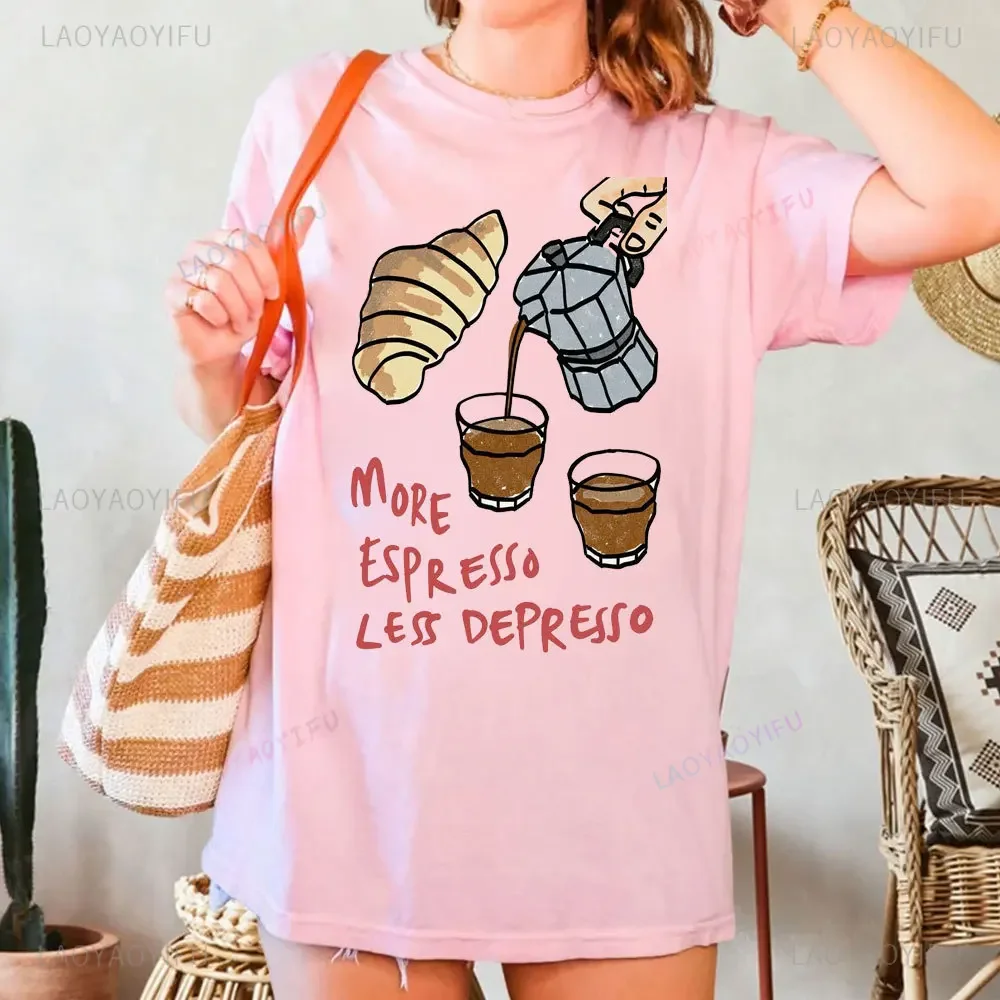 Coffee Club Lover Shirt Coffee Cotton T-Shirt Coffee-Lover Gift Vintage Coffee Graphic Tee Loose Graphic Tees  Aesthetic Tops