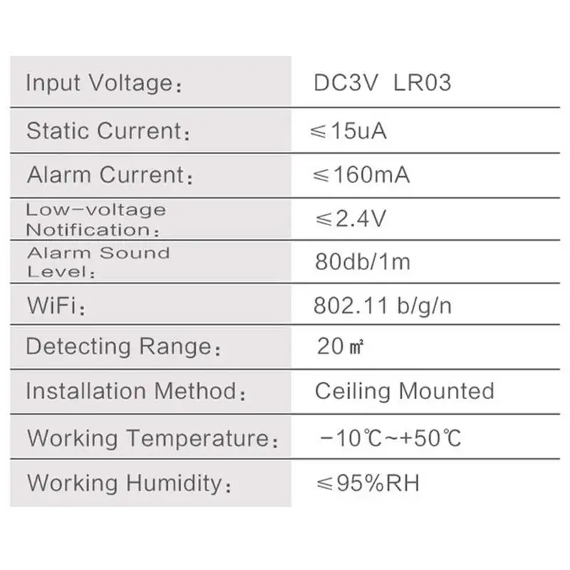 Alarm api Sensor bertenaga baterai WiFi Alarm api nirkabel detektor api pintar Real-Time keamanan rumah nirkabel notifikasi aplikasi