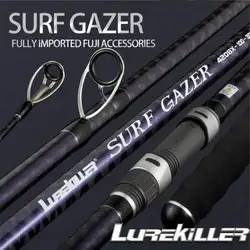 ZZ46 4.2m 545g Fuji KW Ring Reel Seat Lurekiller 46T Carbonfiber Full X Wrapped SurfCasting Rod Bait 100-300g Surf Gazer
