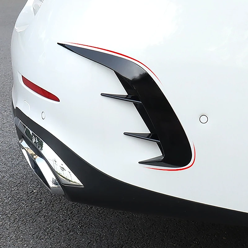 

Car Rear Bumper Fender Splitter Spoiler Air knife Frame Cover Trim For Mercedes Benz C Class W206 2022-2023 Exterior Accessories