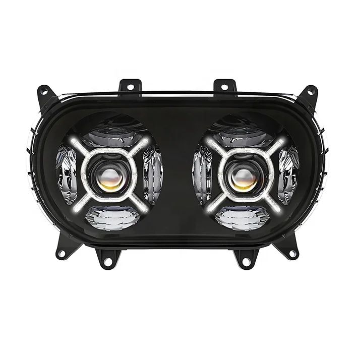 New light for harley road glide headlight for harley dual headlight motorcycle led lights