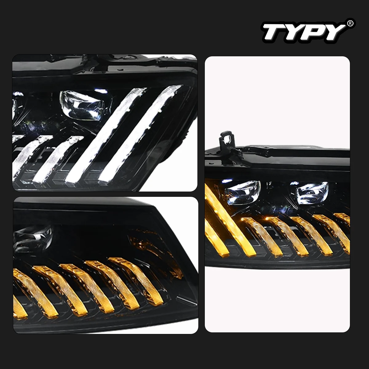 

TYPY Автомобильная светодиодная фара для Audi Q5 2009-2018, обновленная, модифицированная для нового DRL, динамический указатель поворота, светодиодная фара, автоаксессуары