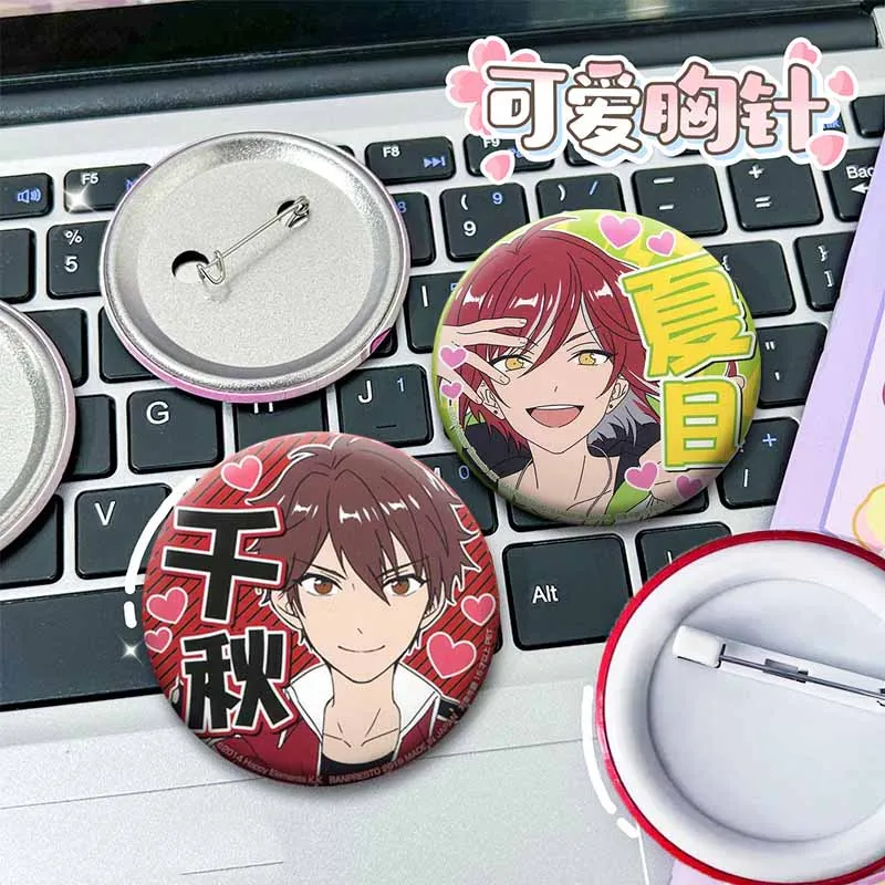 Anime Game Ensemble Stars Enamel Brooch Sakuma Rei Hakaze Kaoru Figure Badge Pins Fans Gift Props Clothing Jewelry Accessories