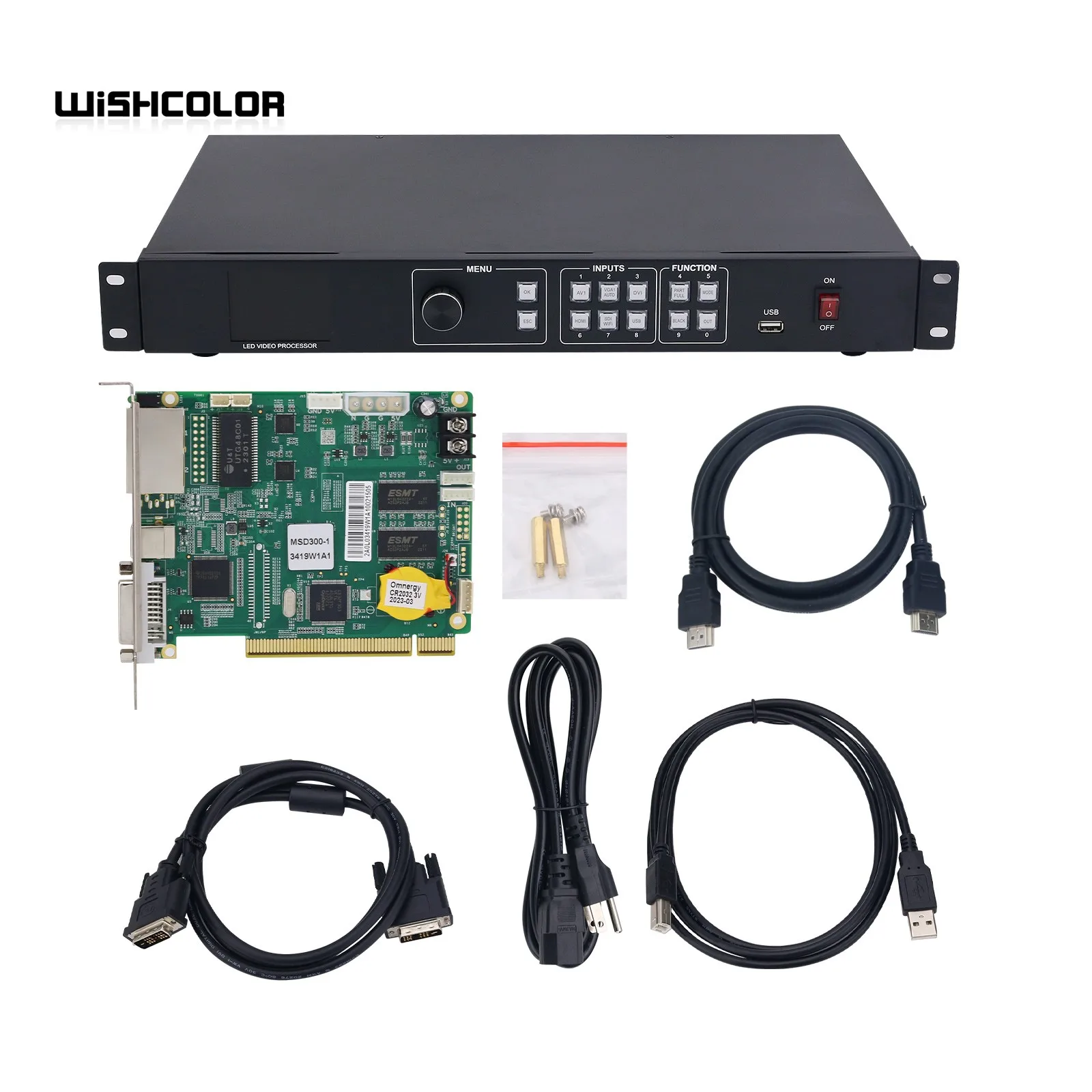 Wishcolor AMS-MVP300 Full Color LED Video Processor Supports Industrial Display Two LED Display Sending Cards