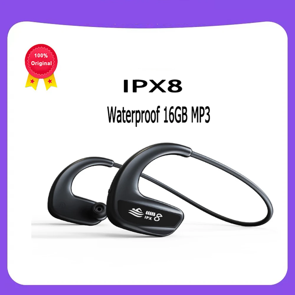 IPX8 Original Swimming Earphone Waterproof 16GB MP3 Player 12 Hours Playing Bluetooth Headset Running Hifi Bass Wireless Earbud