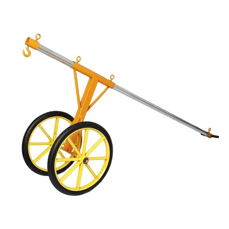 Heavy-duty stone wheel easy lifting fixture roadside stone loading and unloading installation tool cart