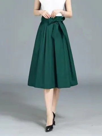 

Юбка А-силуэта больших размеров с высокой талией, на резинке, скрывающая недостатки фигуры, летняя, женская, модная, повседневная, средней длины