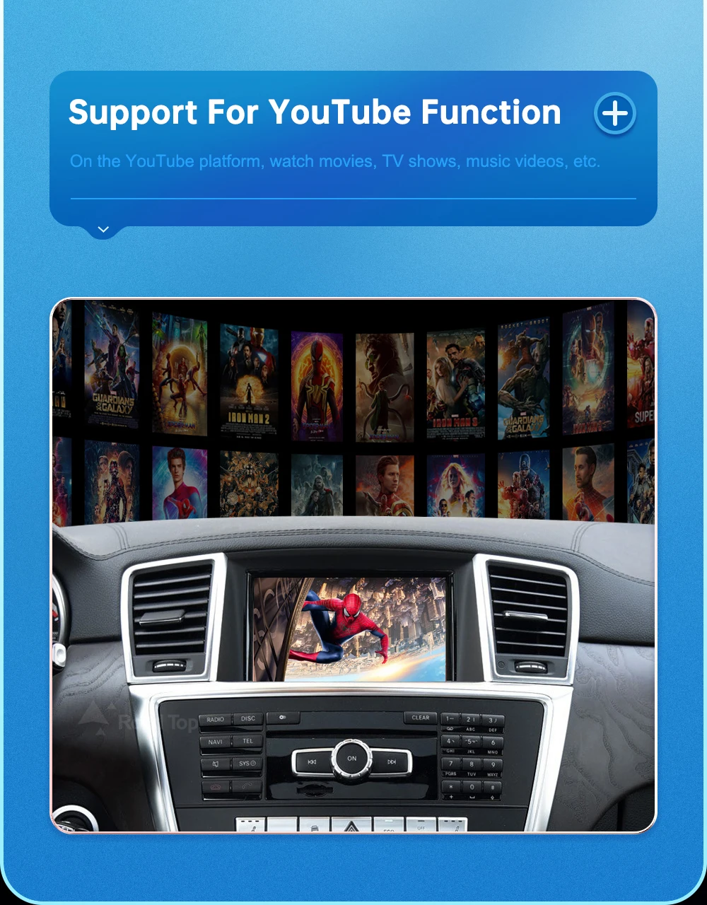 Drahtloses Android Auto für Mercedes Benz ML GL W166 X166 NTG4.5/4.7 2011–2015 mit Carplay-Schnittstelle Mirror Link AirPlay – Detail 10