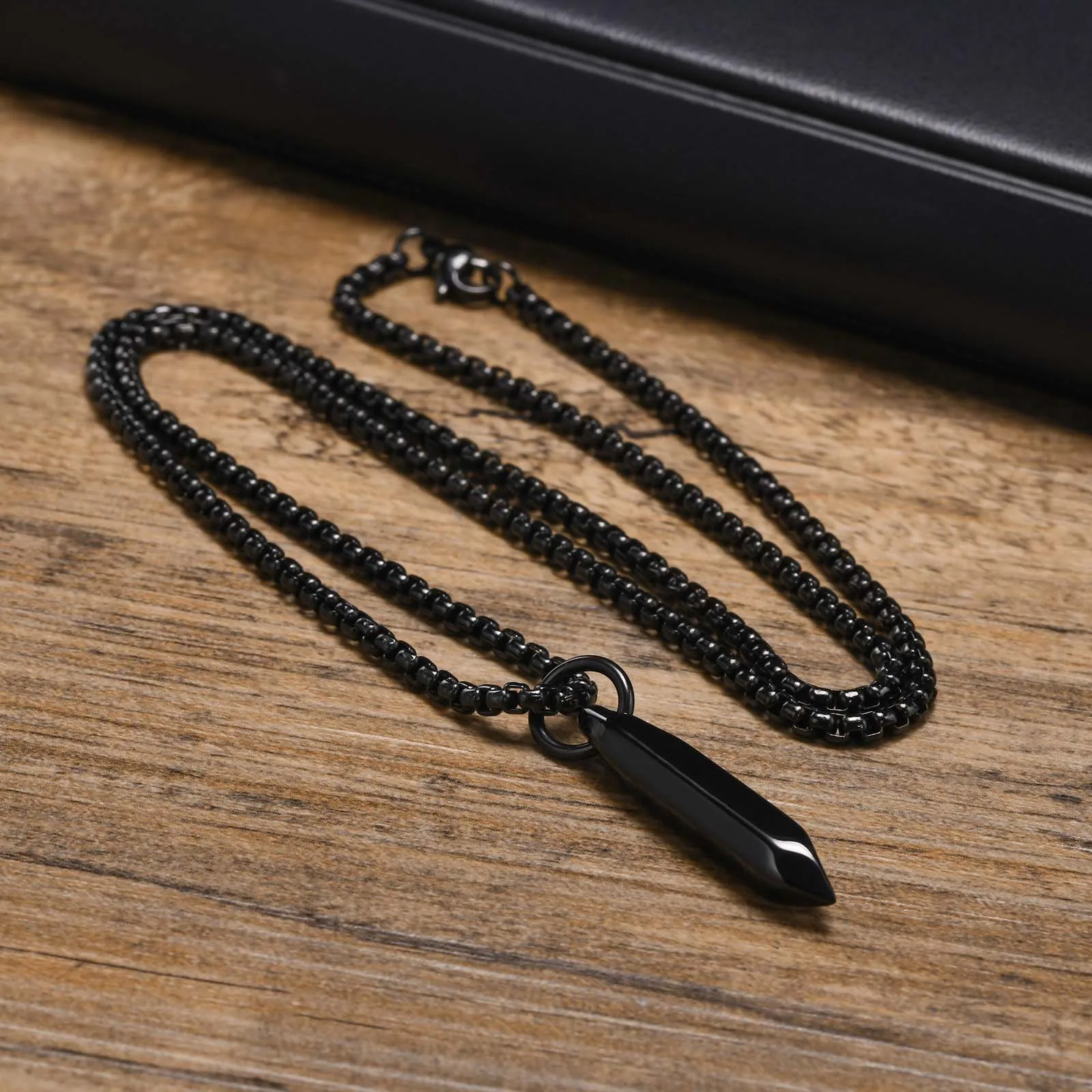 Nagel Stil Anhänger Halskette für Männer Edelstahl geometrische sechseckige unregelmäßige Hip Hop Punk Kette Kragen Party Geschenk für Männer – Detail 7