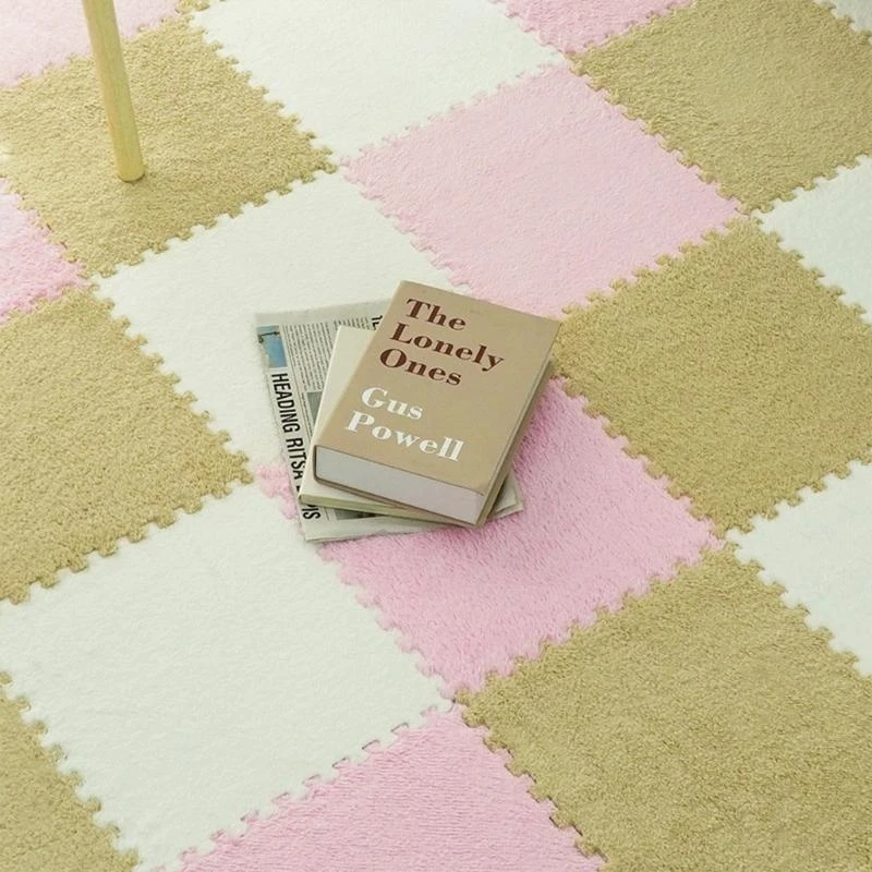 

DIY Плюшевый мохнатый ковер Детские пазлы Игровой коврик На полу Ковер Игра