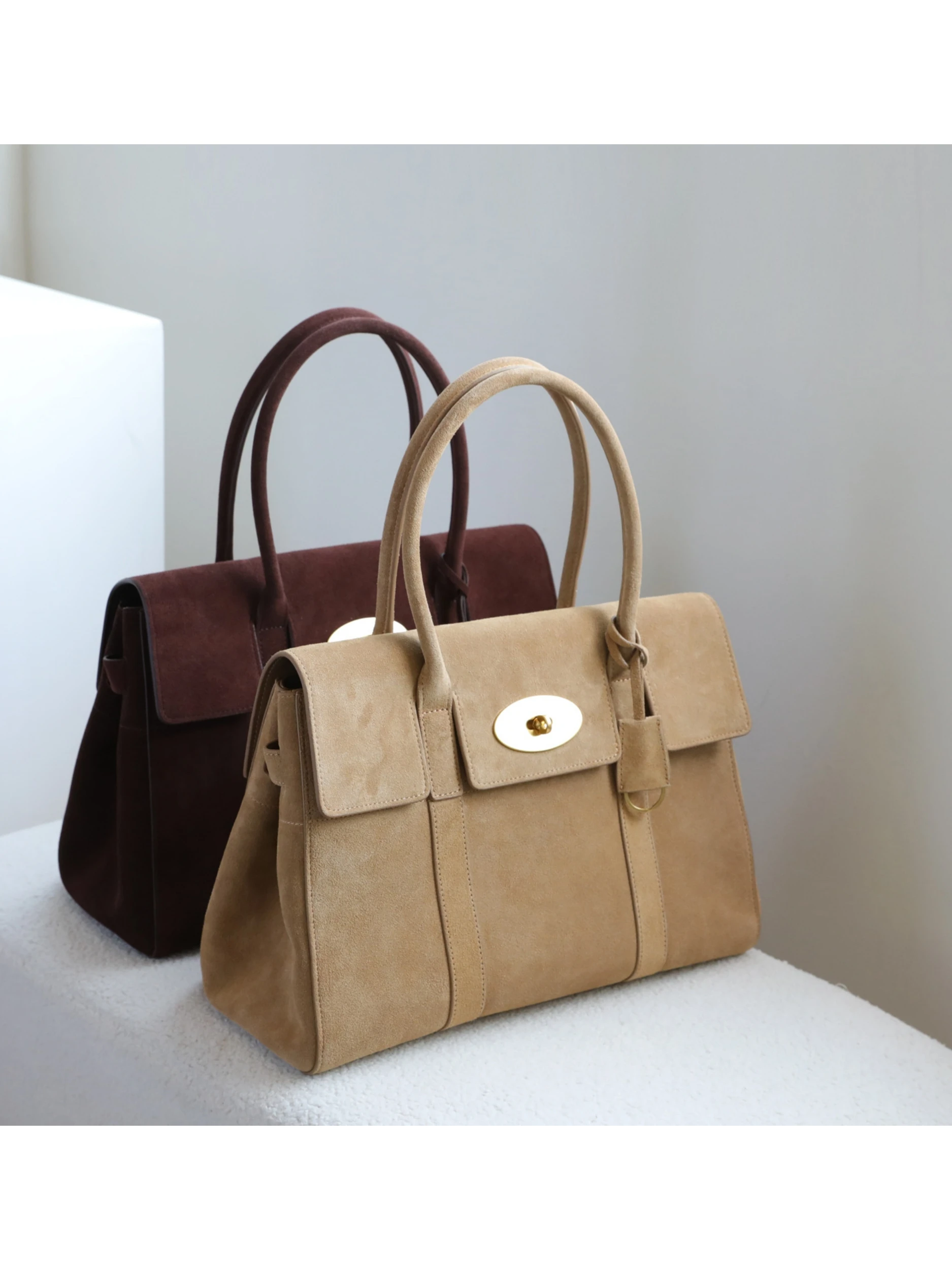 

Fall Winter Frosted Leather Large Capaci Tote Bag Bayswater Simple Handheld Commuter Briease Casual mat Sle Soft...