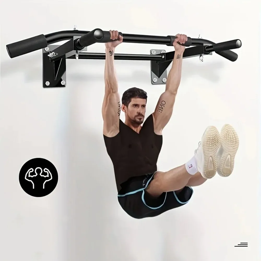 Barre de traction murale pour salle de sport à domicile avec structure triangulaire stable, équipement de fitness intérieur pour exercices du haut du corps et musculation
