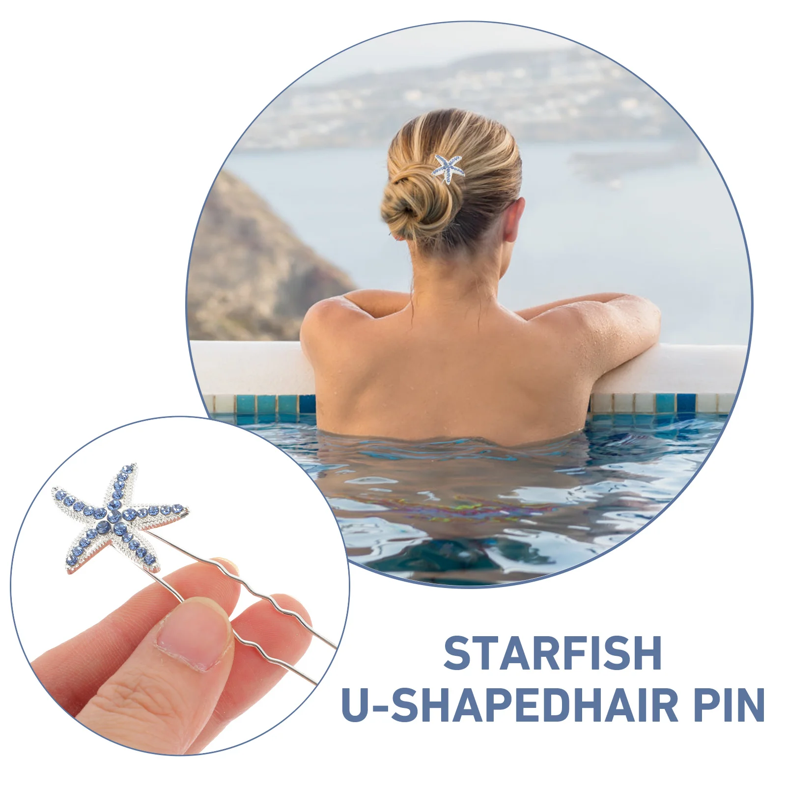 

12Pcs Rhinestone Hair Pins U Shaped Star Design Bridal Wedding Hair Accessories for Brides Bridesmaids Women Bun Fixing Clips