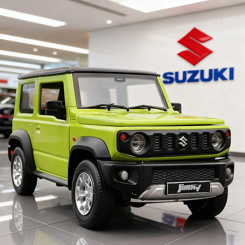 Modèle de voiture en alliage Suzuki Jimny SUV 1:18, son et lumière, jouet à collectionner pour enfants, cadeau d'anniversaire