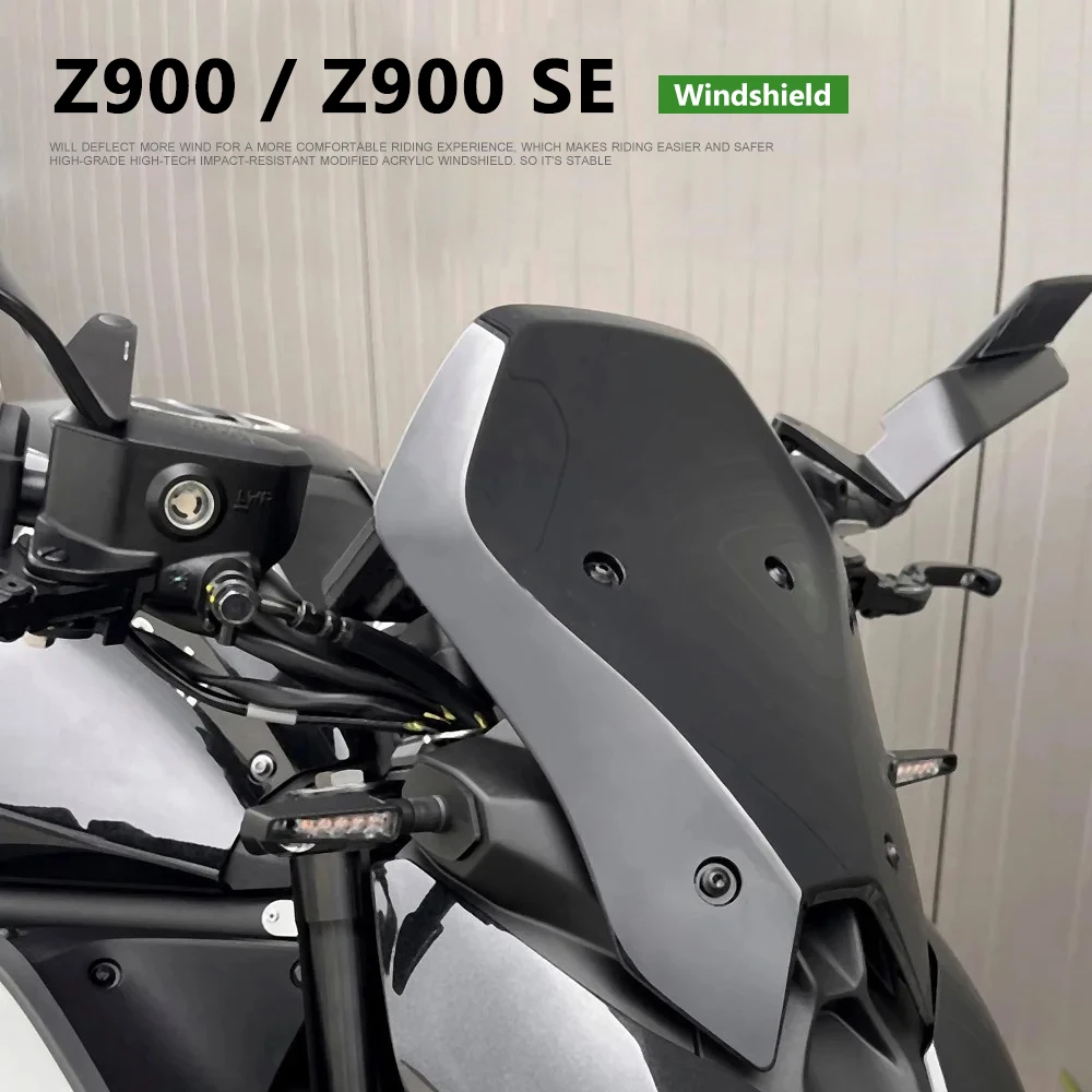 

New For KAWASAKI Z900 Z 900 SE Z900 SE Z900SE 2025 Motorcycle Accessories Sports WindScreen Windshield Visor Deflector
