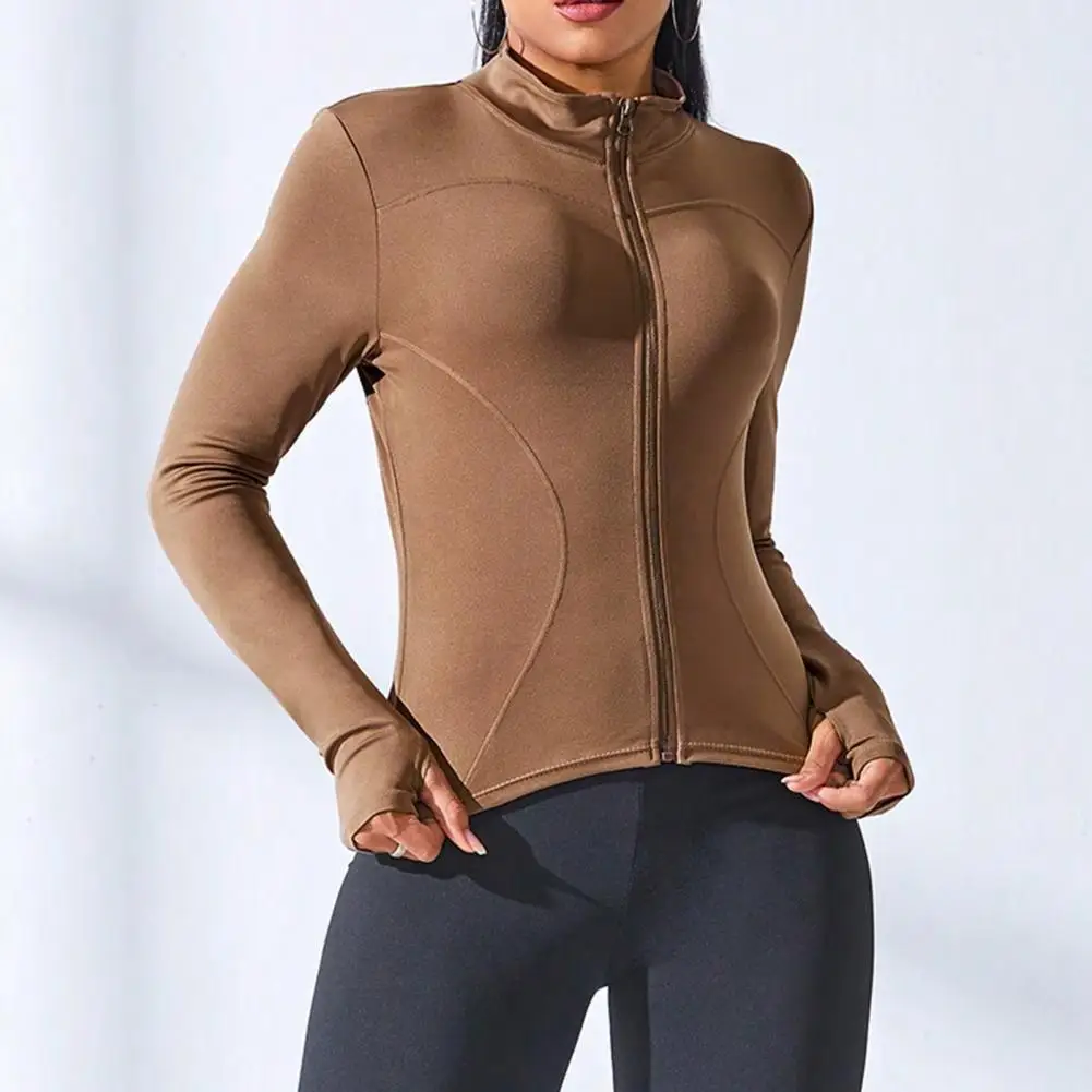 2024 New Yoga Coat Short Sports Jacket WOMEN'S Fitness Clothes Slimming Body Sculpting Zipper Yoga Jacket