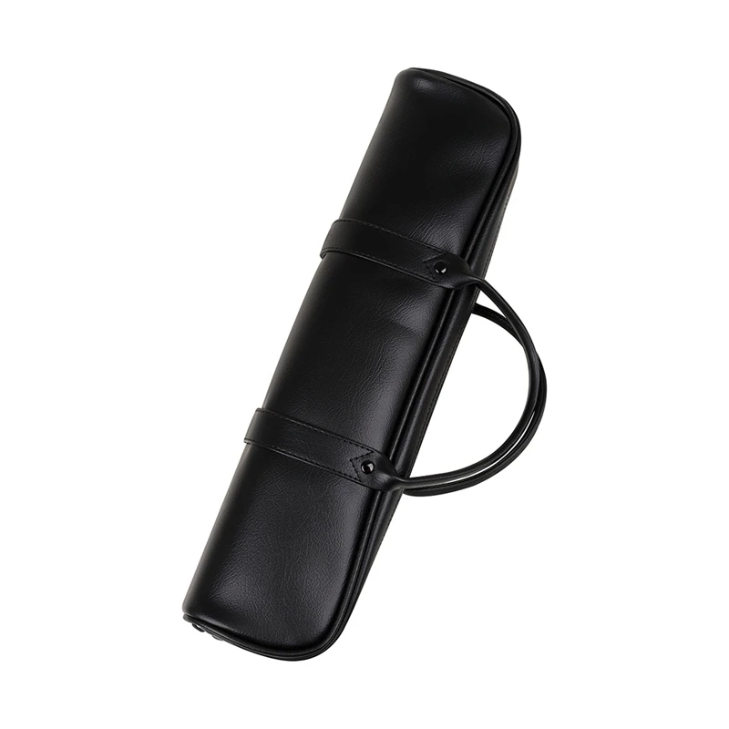 16-Hole High-End Flute Bag Black Leather Flute Bag Flute Box Flute PVC Leather Box Set Woodwind Instrument Accessories Supplies