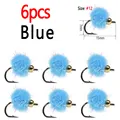 6 piezas azules