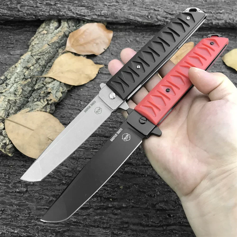 

Russian Badyuk Tanto Azure Limited Brutalica Tactical Katana Folding Knife 420 Steel Knives Outdoor Camping Hunting Pocket Tool