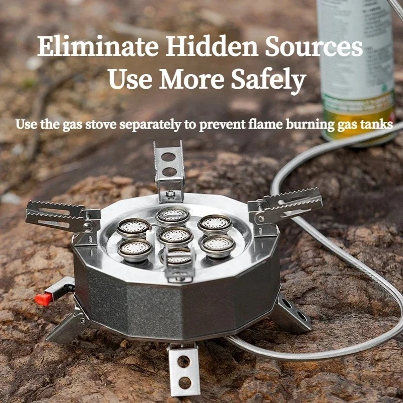 Portable Gas Stove Burner 15800W 19800W for Outdoor Camping Hiking Picnic Barbecue Cooking Furnace Tourist Supplie