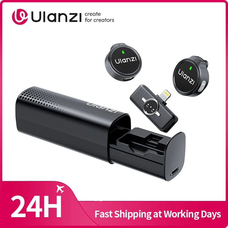 ulanzi-a21-ワイヤレスマイク-aiノイズリダクション-磁気ラベリアマイク-iphone-17-16-15対応-ライブストリーミング-vlog-インタビュー用