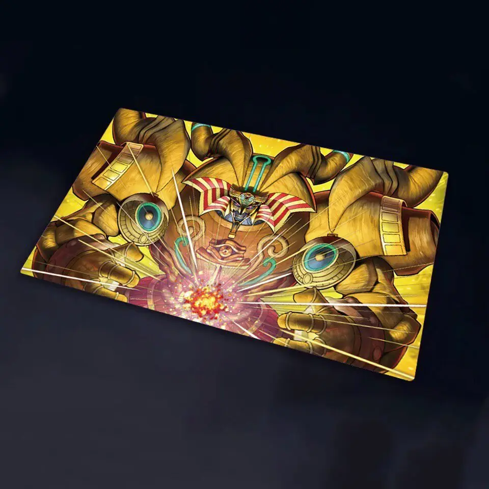 600x350mm Yu-Gi-Oh！The Phantom Exodia Incarnate Flash Surface Playmat 1.5mmless Edge Single Rubber Board Game Card Pad Toy Gift