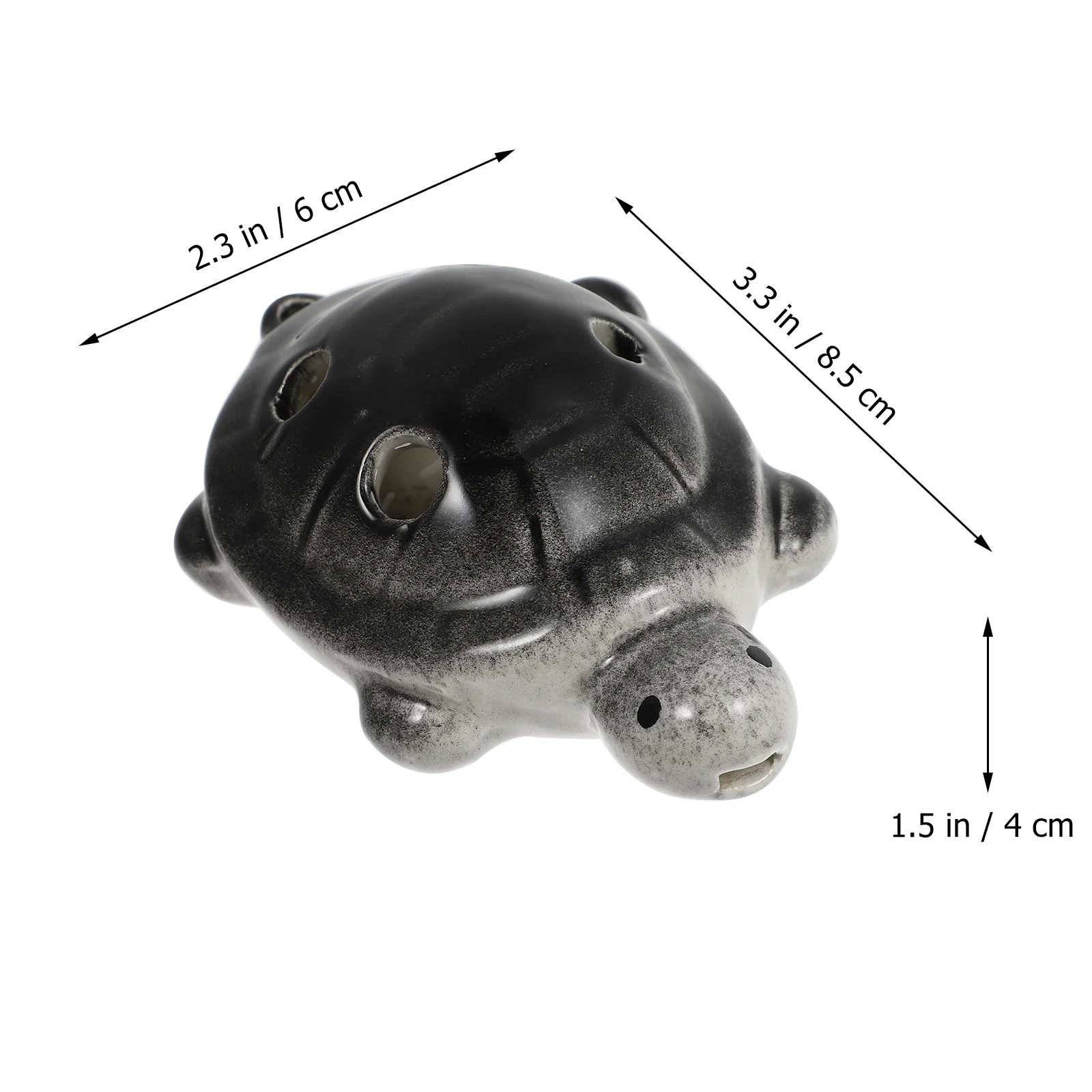 

1Set Portable Turtle Shape White Porcelain Ocarina Flute Lightweight Beginner Ocarina Students Musical Instrument Accurate Tonal