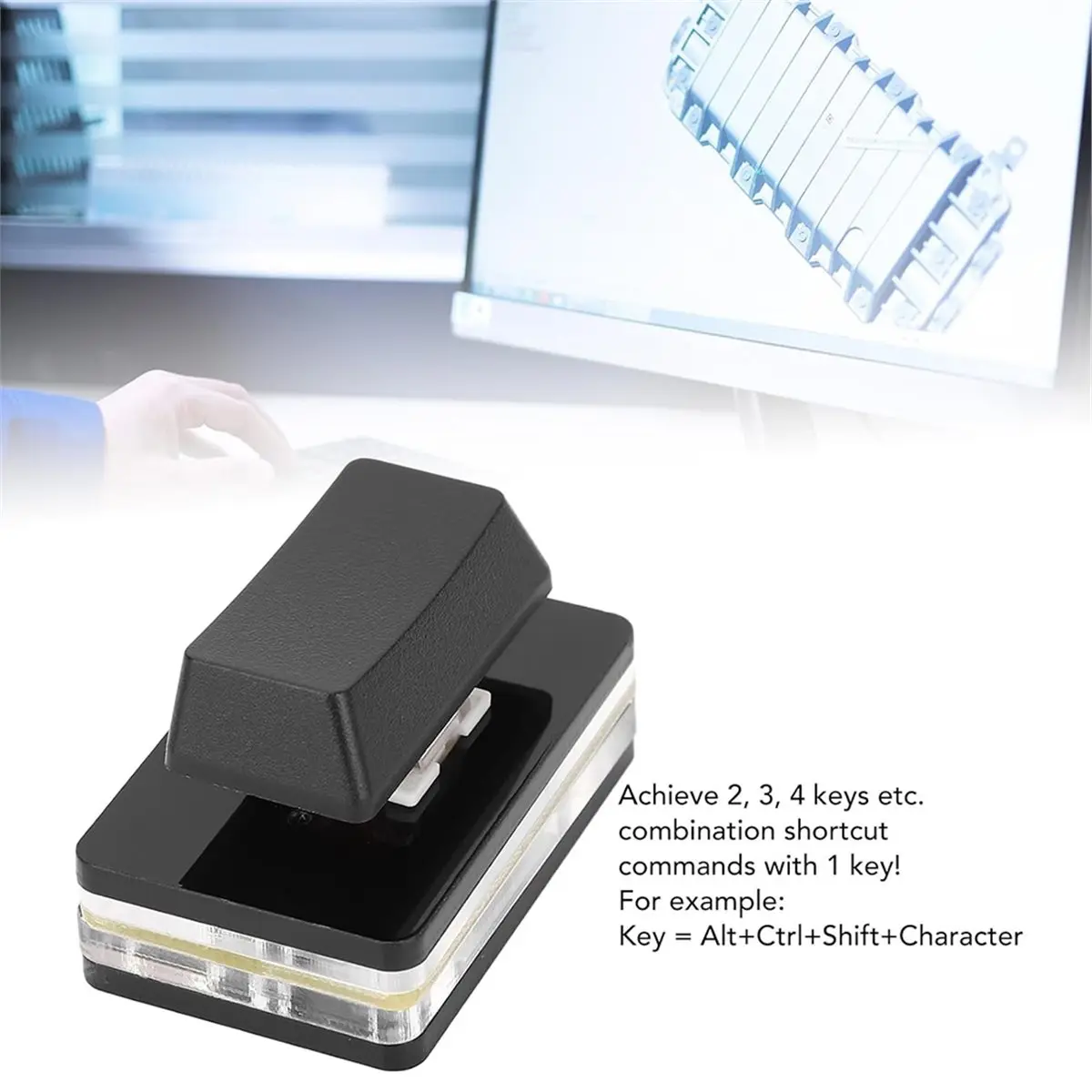 Programmable Macro PC Keyboard, USB Single Keyboard Type C Wired User Defined Single Buttons Mechanical Keyboard