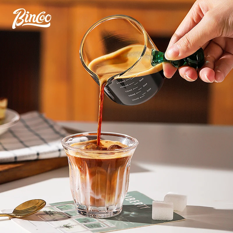 Bincoo Espresso Extraction Cup Concentrated Liquid Cup Household Graduated Glass Measuring Cup Small Milk Cup Ounce Cup