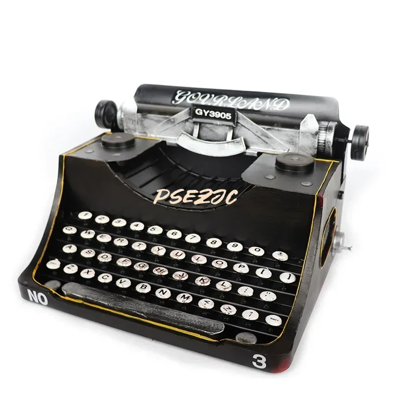 Simulated Retro Typewriter Model Iron Art Old-fashioned Objects Bookstore Decorations Ornaments Photography Props