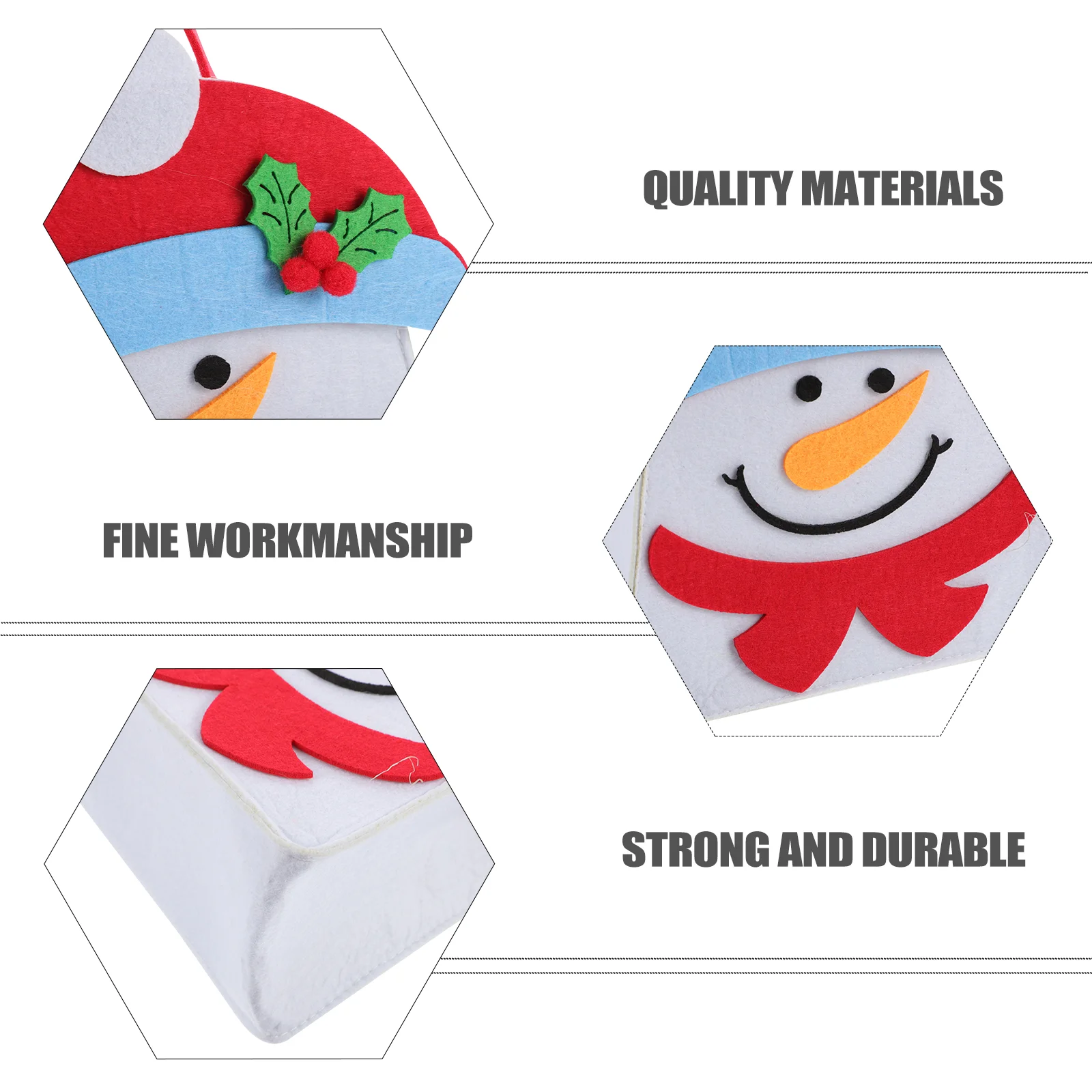 Christmas Candy Bag Bags Gift Festive Storage Pouch Cartoon Themed DIY Felt Cloth