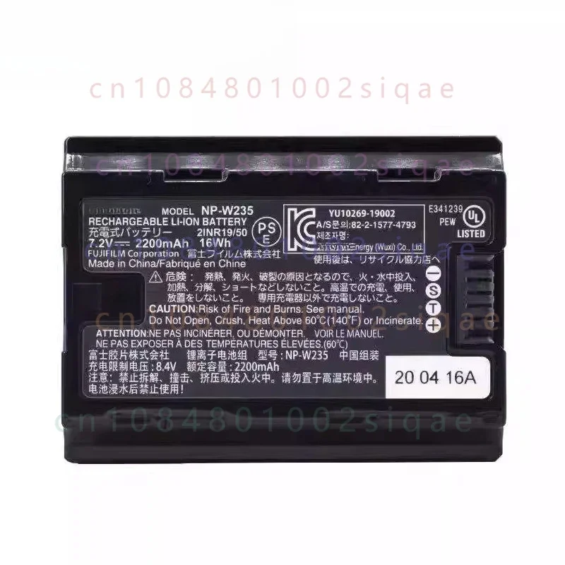 For fuji np-w235 battery x-t4 xt4 xt5 xh2 gfx100s gfx50sii second generation camera