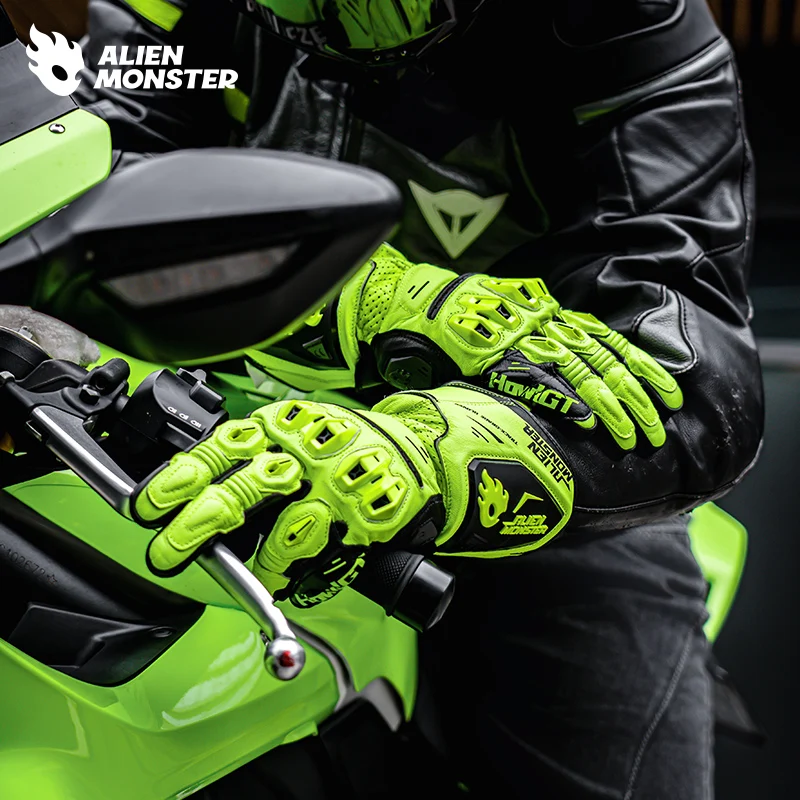 

Alien Monster Roar GT Gloves Motorcycle Leather Locomotive Equipment Summer Riding Track Competitive CE2 Certification Motorbike