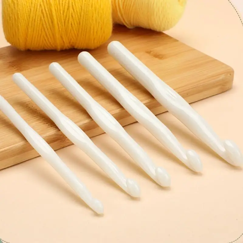 9Pcs Acrylics Crochet Hook Ergonomic Handle Crochet Hook Beginner Crochet Hook Set for Crocheting Knitting 3mm-10mm 12mm Y5GB