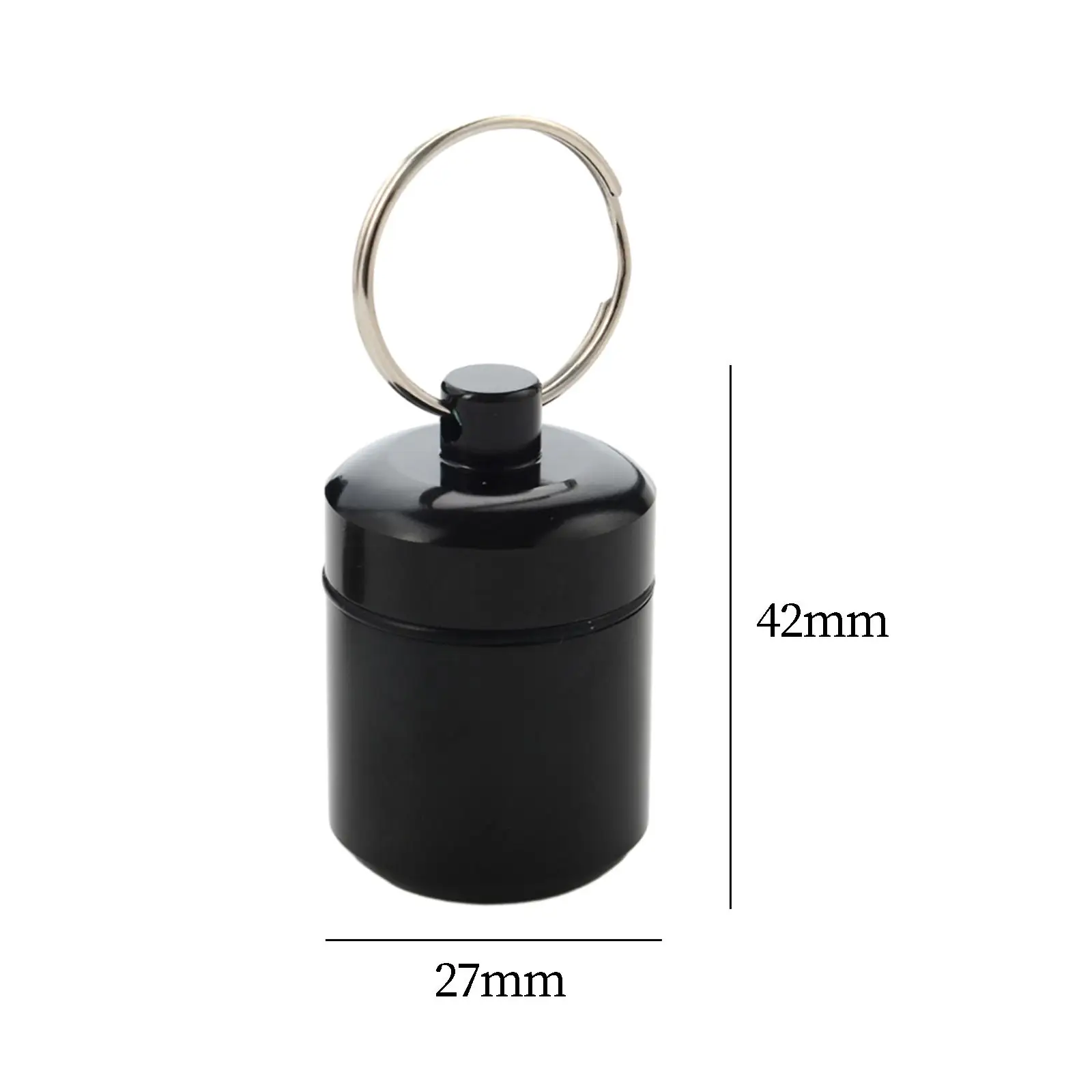Compact Aluminum Pill Container Keychain Earplug Holder with Keyring for Motorcycle Earplugs