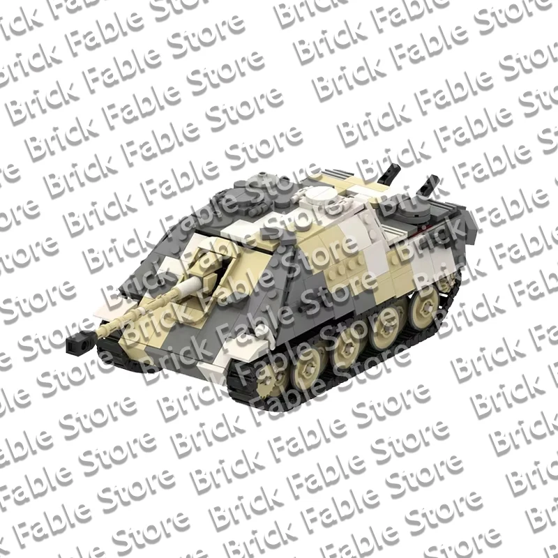 QWERT Military Tank Destroyer Model MOC Building Bricks War Equipment Style Modular Technology Gifts Holiday Assemble Toys Suit