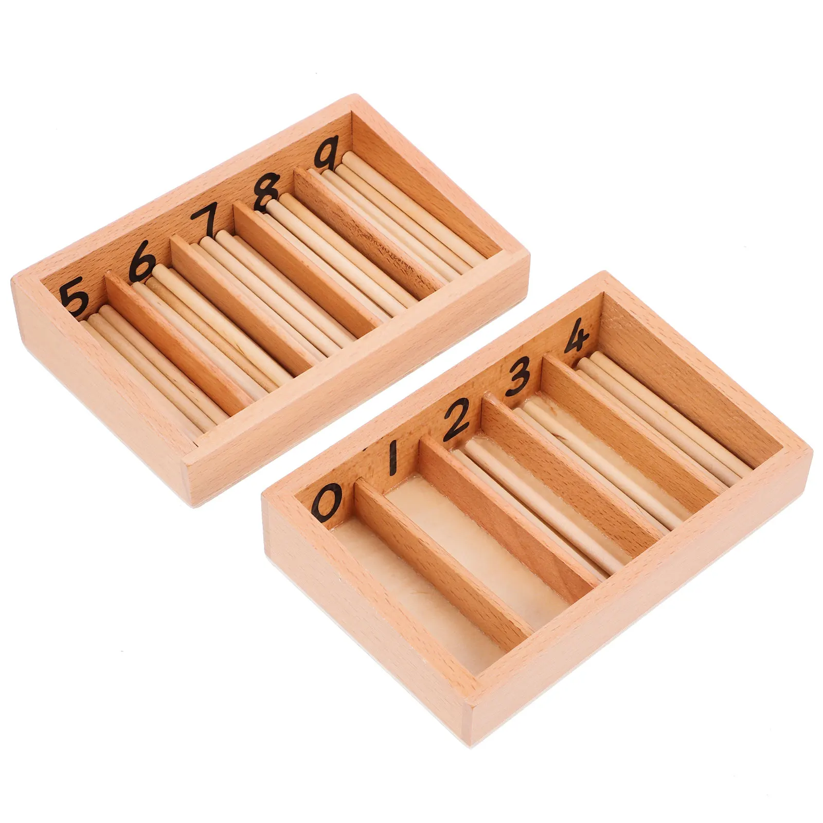 1Set Spindle Rod Box Educational Counting Activity for Hands-on Kids Children Croquet Mallet Random Color