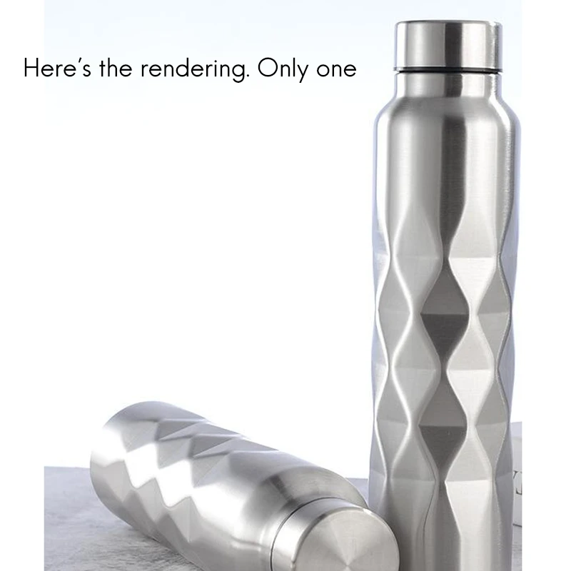 

B44C1000Ml одностенная бутылка для воды из нержавеющей стали, спортивные бутылки для спортзала, портативная бутылка для пива колы