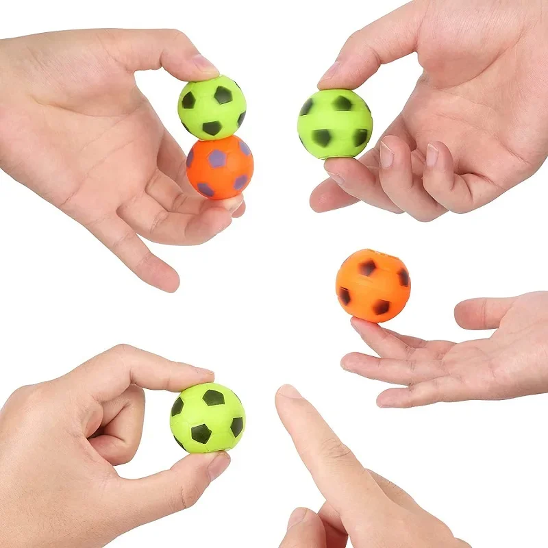 5Pcs Color Soccer Fingertip Gyro Decompression Toys Shower Party Favors Finger Game Toys Pinata Fillers Christmas Party Gift