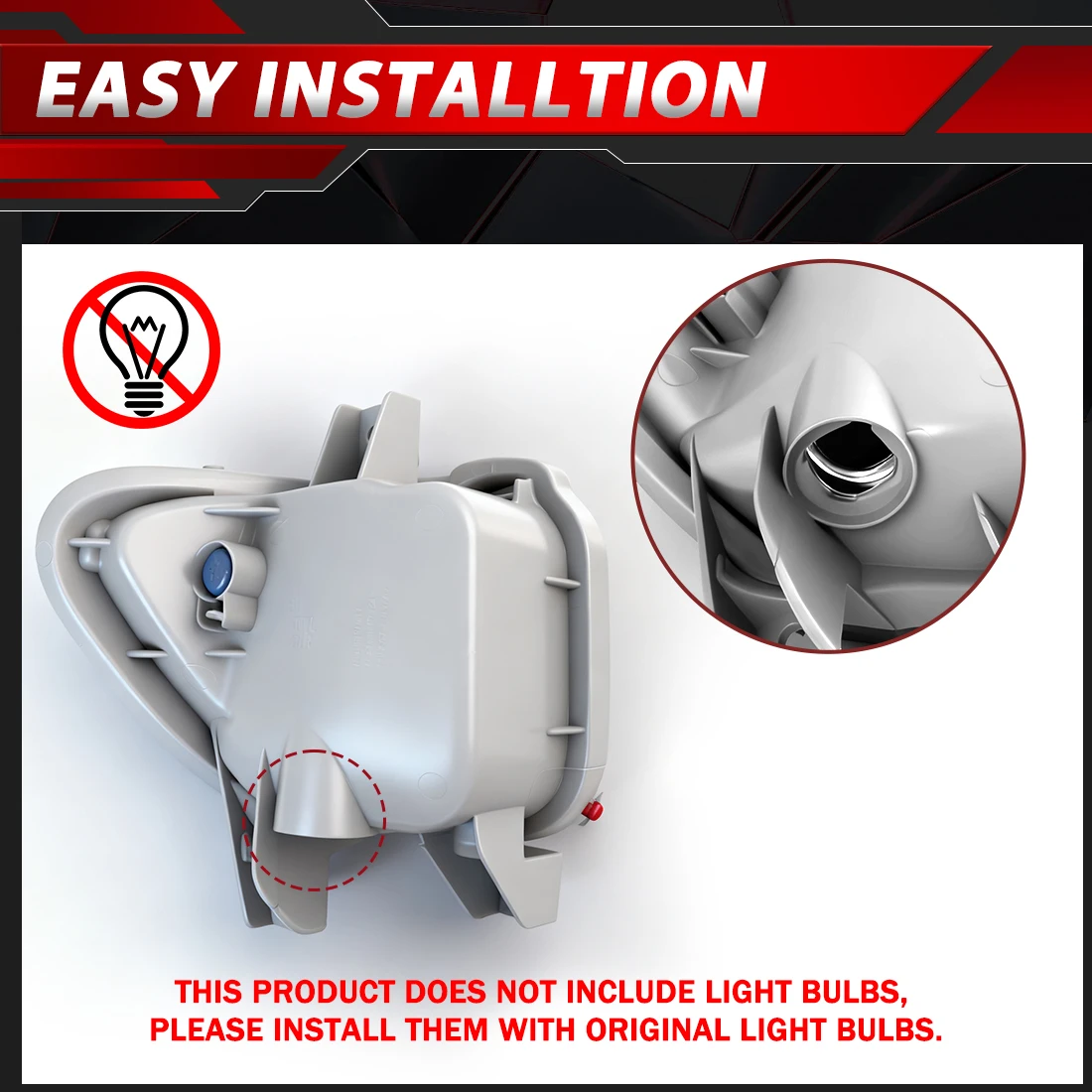 

Rear Bumper Reflector Lights For Toyota RAV4 2005-2012 Car Rear Brake Light Warming Signal Lamp NO BULB 81456-42010 81457-42010