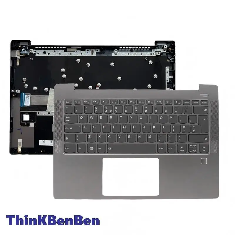 

UK English Grey Keyboard Upper Case Palmrest Shell Cover For Lenovo Ideapad S540 14 14IWL 14IML 14API 5CB0S17226