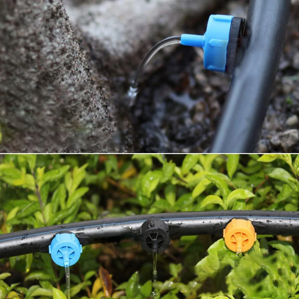 4L/H 8L/H Adjustable Steady Flow Sprinkler Pressure Compensated Dripper Irrigation Dripper/7mm Interface Garden Drip Irrigation