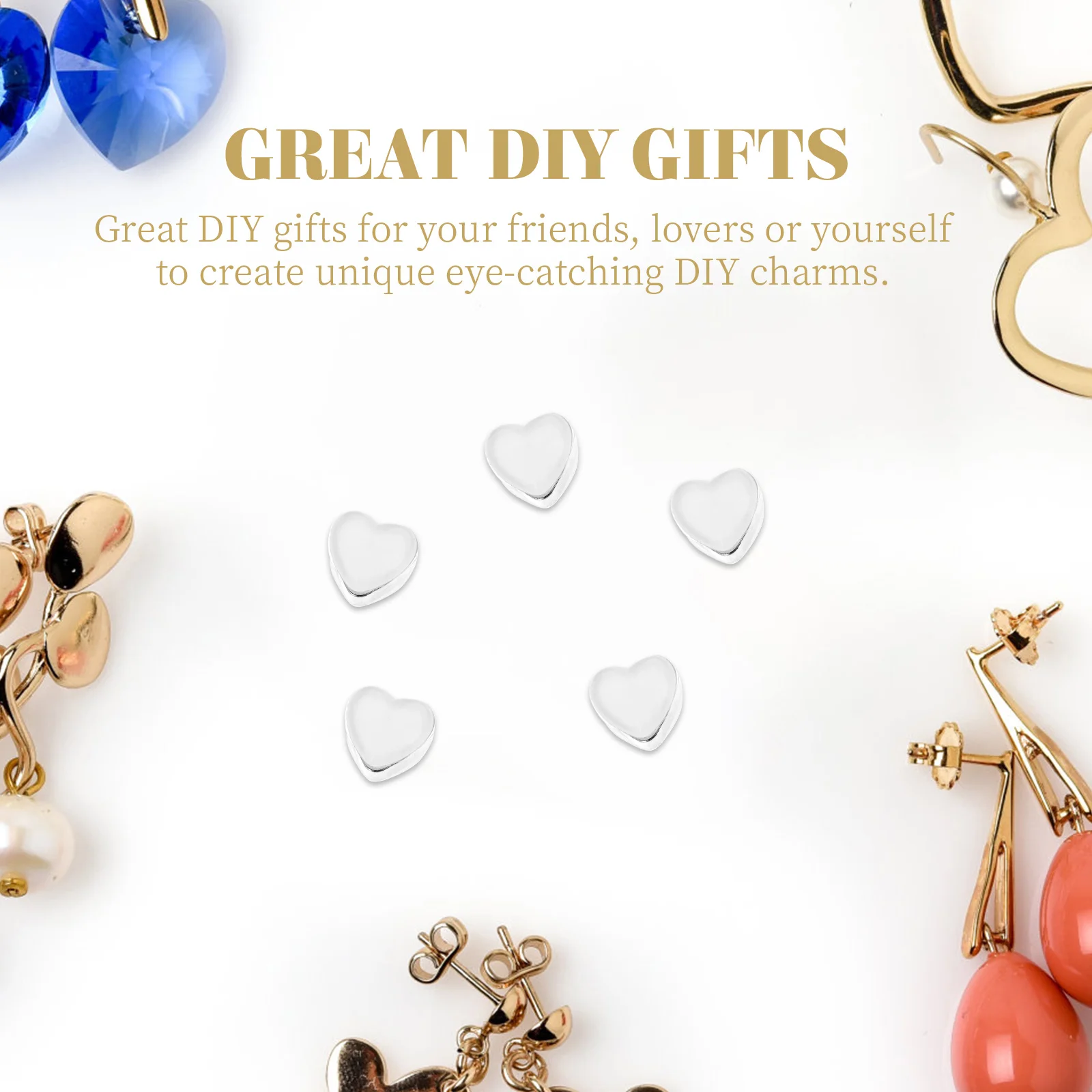 

100 Pcs Heart Shaped Love Earplugs Silicone Earring Backs Lightweight Smooth Jewelry Making Accessories for Women