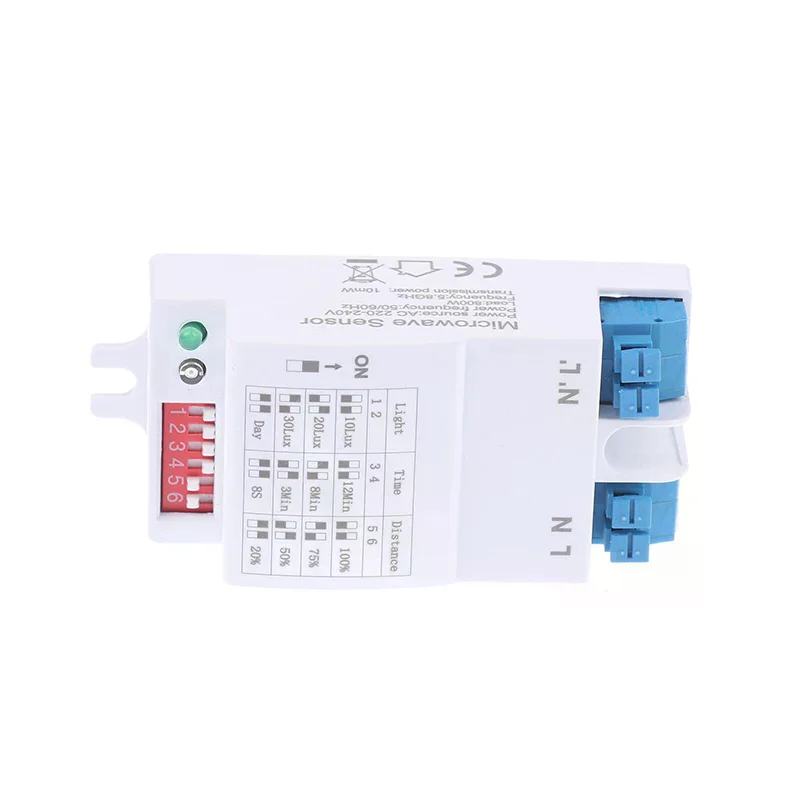 1/2Pcs Multi-Adjustable Microwave Radar Sensor Switch 5.8GHz, LED Light Motion Detection Module