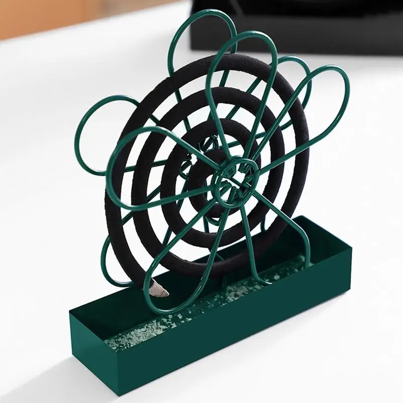 Iron Mosquito Coil Holder Incense Holders Coil Incense Burner Frame Modern Repellent Incense Rack for Household Bedroom Patio