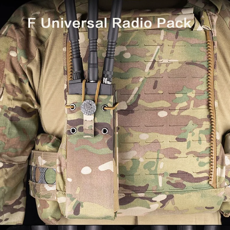 Communication PTT bracket storage bag, hunting vest intercom bag, compatible with MPU5 PRC163 152 148