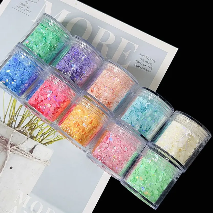 YTYIN all'ingrosso polvere sfusa acrilica per unghie sirena glitter colori metallici e al neon per decorazioni natalizie