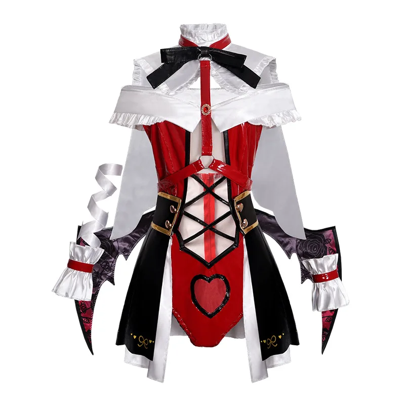 

Anime Needy Girl Overdose Kange Cosplay Costume Red Jumpsuits Cloak Uniform Wig Adult Woman Sexy Carnival Halloween Suit